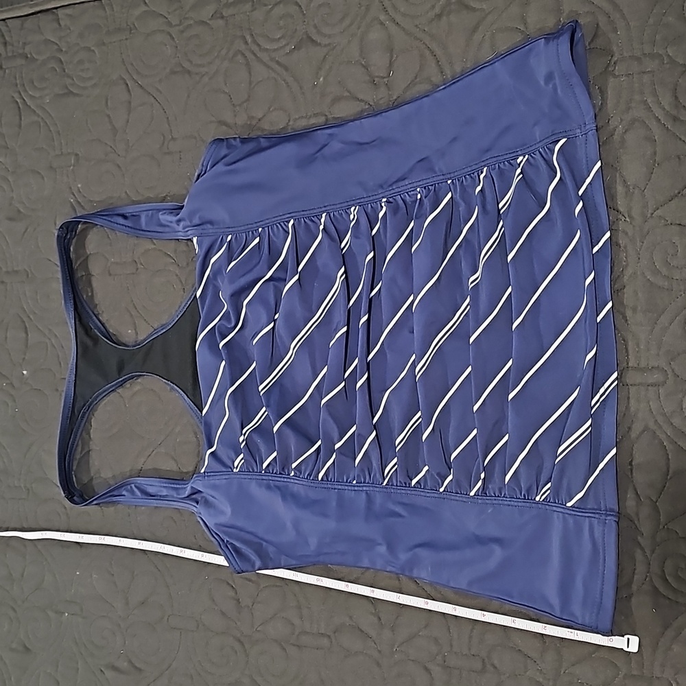 Mazu Swim Tankini 14 Navy Racer back Underwire